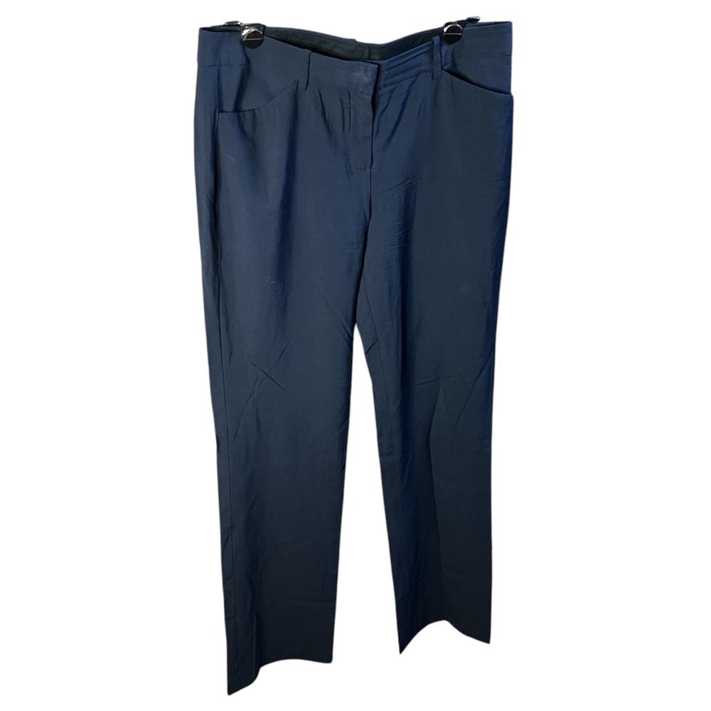 Theory max edition 2 wool blend dress pants size 10 navy blue